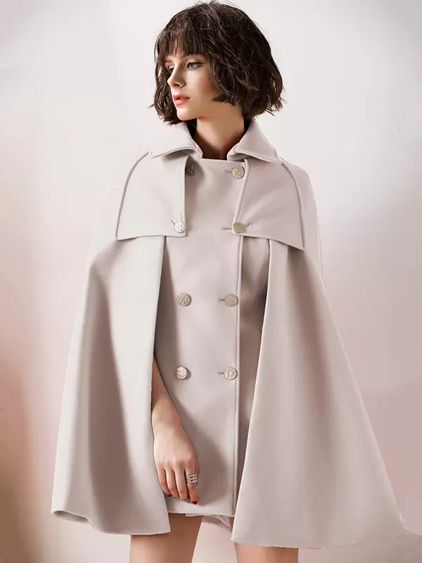 Women Red Poncho Oversized Cape Coat Winter Outerwear 2024 - Image 7