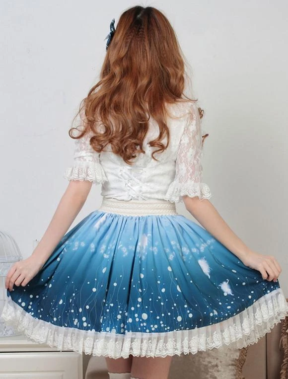 Lolitashow Sweet Lolita Skirt Wizard Of The Night Kawaii Lolita SK Lolita Skirt - Image 3