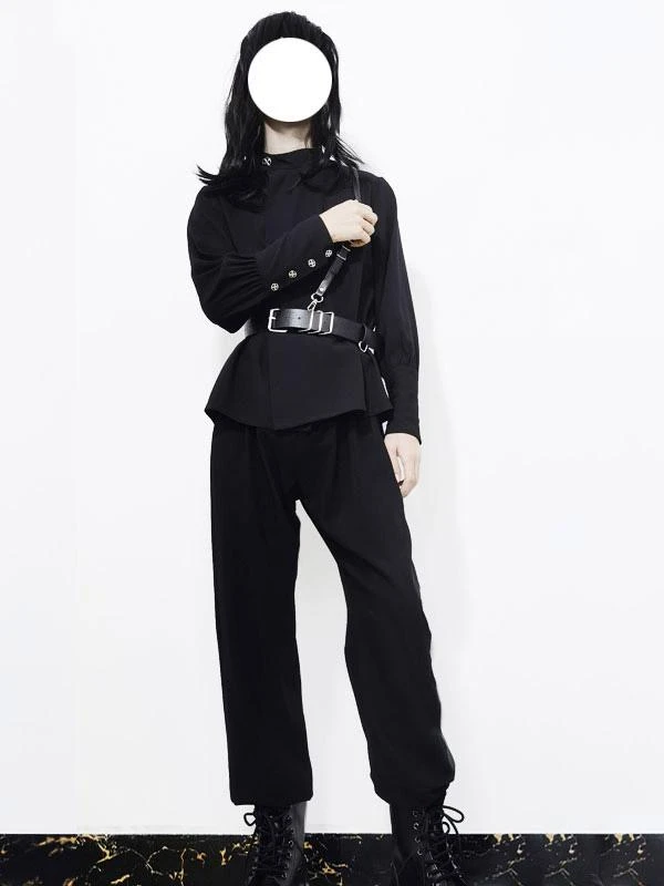 Gothic Lolita Pant Ouji Style Black Straight Lolita Trousers - Image 3