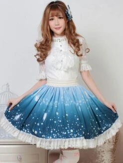 Lolitashow Sweet Lolita Skirt Wizard Of The Night Kawaii Lolita SK Lolita Skirt