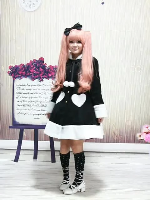 Lolitashow Black Wool Girls Lolita Overcoat - Image 8