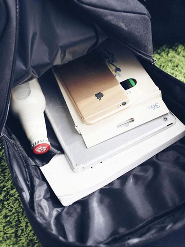 Casual Lolita Backpack Cute Cat Black Canvas Bag - Image 6