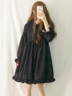 Sweet Lolita OP Dress Ruffle Pleated Lolita One Piece Dress