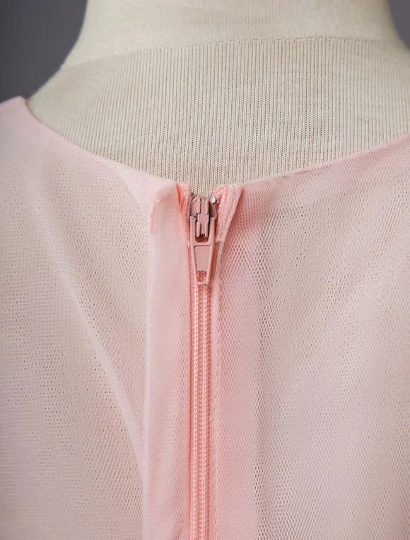 Wedding Flower Girl Dress Formal Lace Floral Tulle Knee Length Dresses For Kids - Image 5