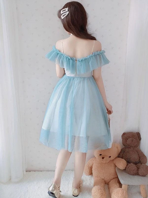 Sweet Lolita OP Dress White Ruffles Lace Up Lolita One Piece Dresses - Image 5