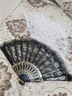 Black Lolita Accessories Lace Poly Cotton Blend Accessory Miscellaneous