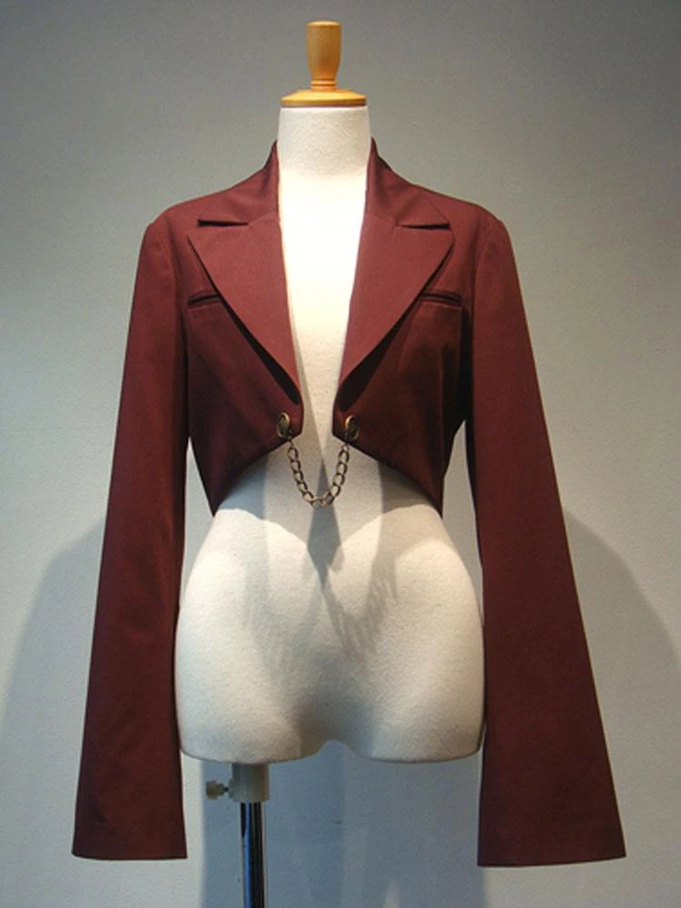 Gothic Lolita Coats Black Christmas Metal Details Cotton Blend Lolita Outwears - Image 3