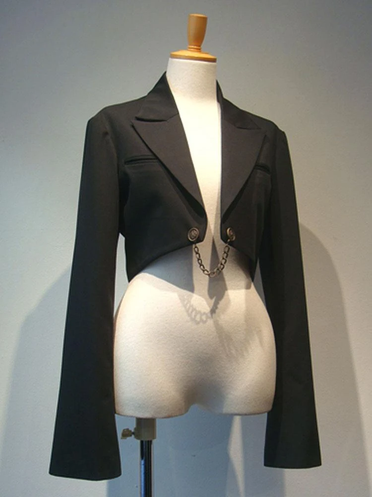 Gothic Lolita Coats Black Christmas Metal Details Cotton Blend Lolita Outwears