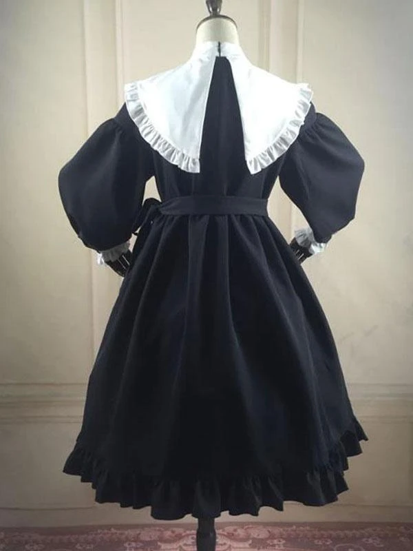 Classic Lolita OP Dress Color Block Frill Lolita One Piece Dresses - Image 7