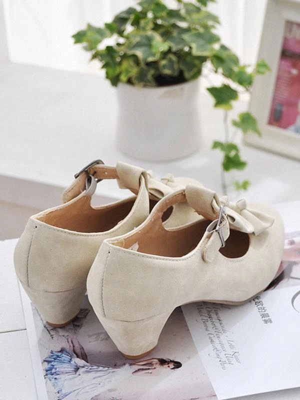 Sweet Lolita Shoes Bows Prism Heel Lolita Pumps - Image 7