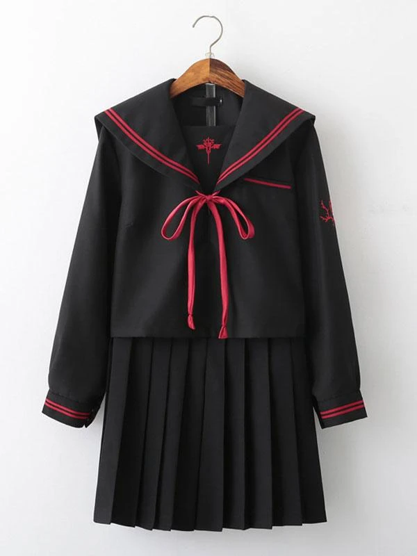 School Uniform Outfit JK Black Polyester Anime Merchandise - Image 4