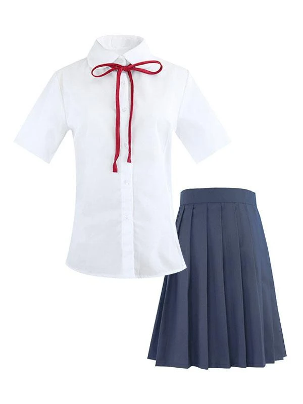 School Uniform JK Outfit Dark Navy Cotton Anime Merchandise - Image 2