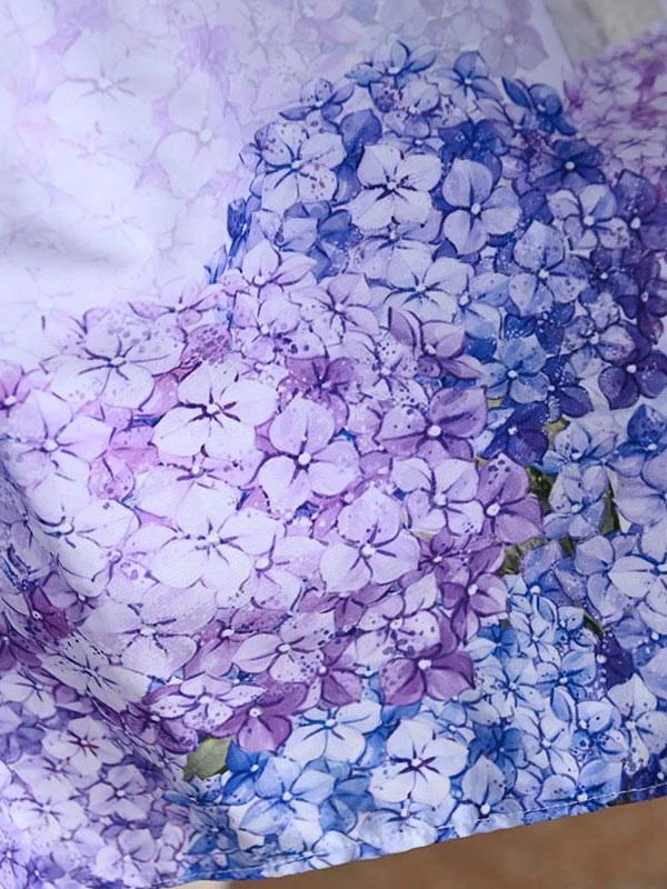 Sweet Lace Lolita SK Lilac Floral Print Lolita Skirts - Image 4