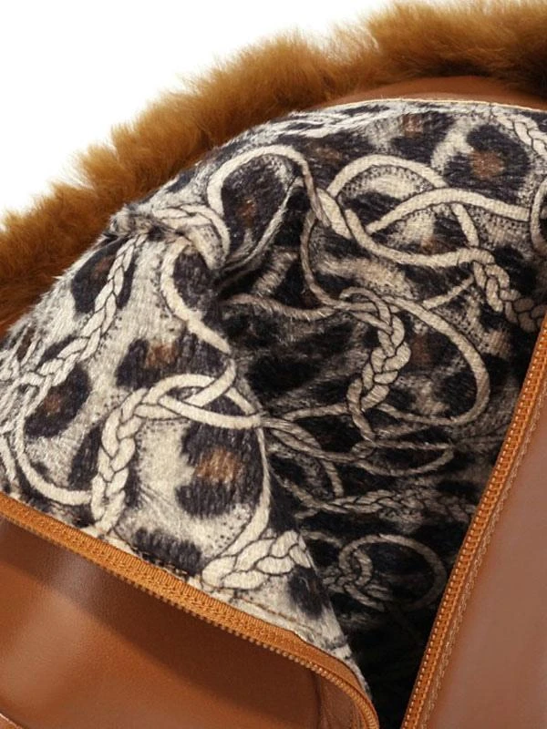 Women Ankle Boots PU Leather White Bows Square Toe Chunky Heel - Image 10