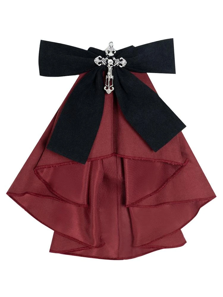 Gothic Lolita OP Dress Military Style 4 Pieces Set Black Academic Lolita Outfits - Image 9