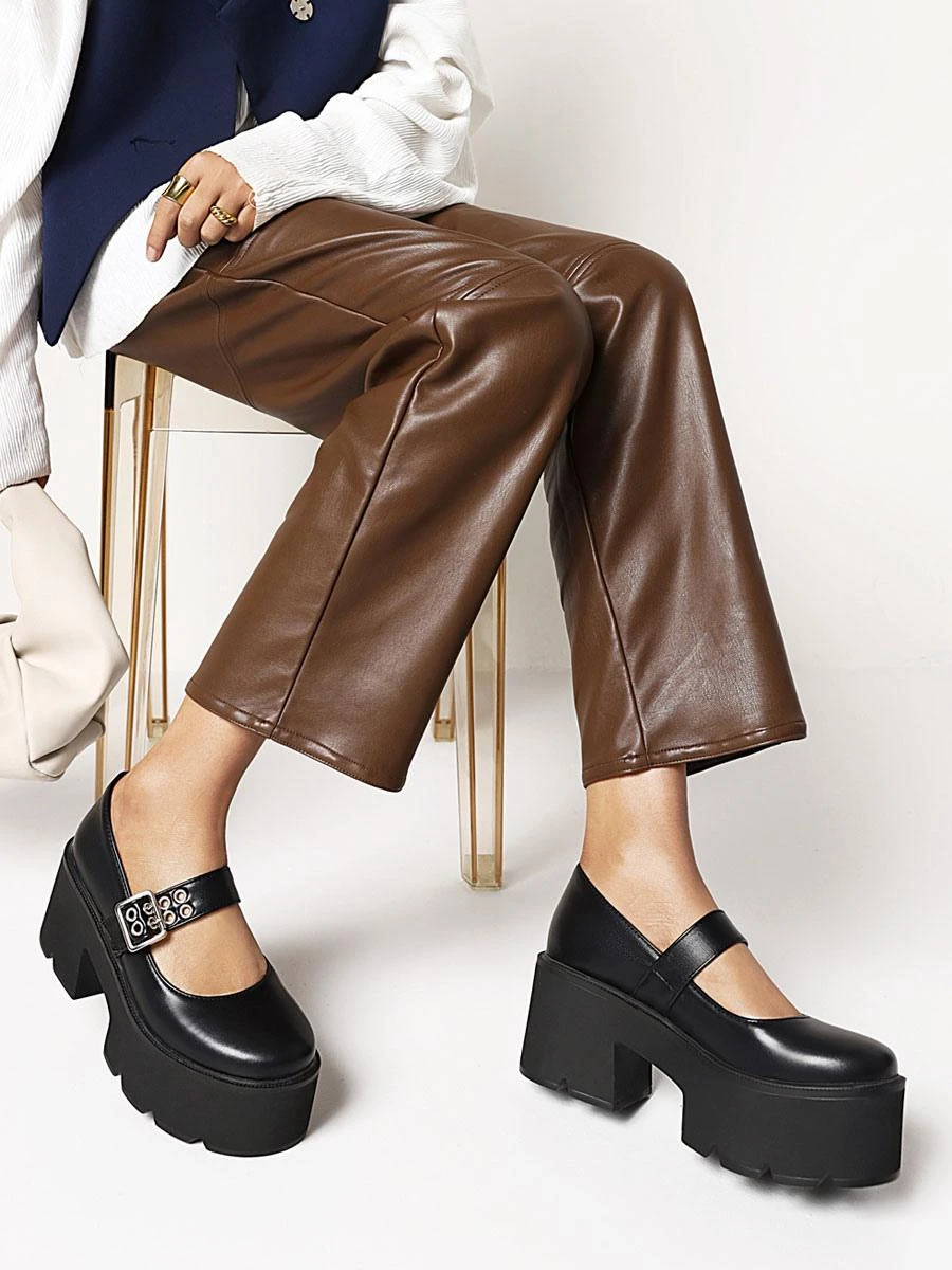 Gothic Lolita Shoes Royal Purple Round Toe PU Leather Lolita Shoes - Image 7