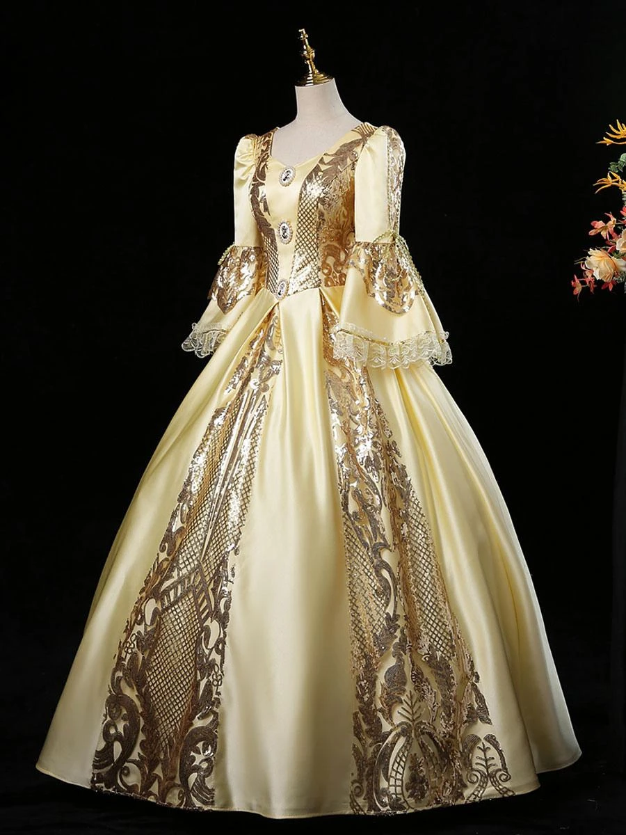 Prom Dress Red Retro Marie Antoinette Costume Masquerade Ball Gown - Image 7