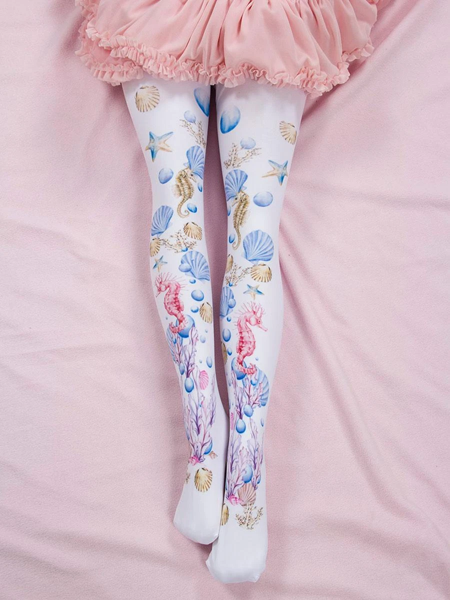 Sweet Lolita Stocking Pink Spandex Animal Print Lolita Accessories