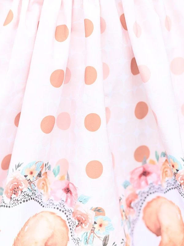 Sweet Lolita Skirt Bow Light Apricot Tea Party Daily Casual Lace Lolita Skirts - Image 5