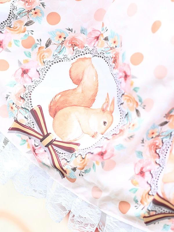 Sweet Lolita Skirt Bow Light Apricot Tea Party Daily Casual Lace Lolita Skirts - Image 8