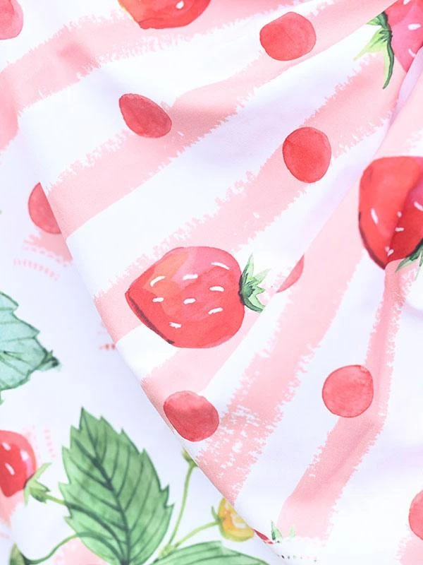 Sweet Lolita Overskirt Fruit Pattern Pink Lace Daily Casual Tea Party Lolita Skirts - Image 6