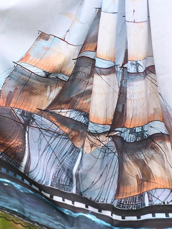 Sweet Lolita Overskirt Light Sky Blue Lace Daily Casual Tea Party Lolita Skirts - Image 9