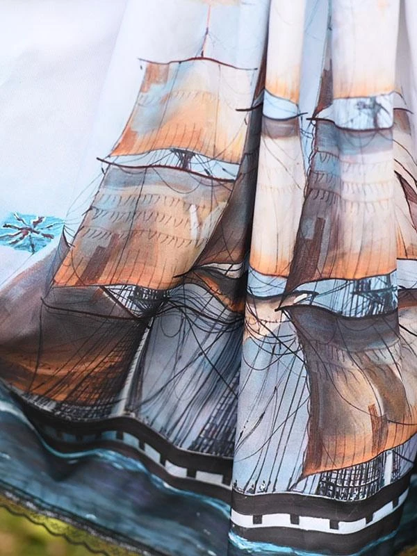 Sweet Lolita Overskirt Light Sky Blue Lace Daily Casual Tea Party Lolita Skirts - Image 6