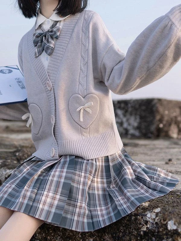 Lolita Sweater Cardigan Pink Bows Polyester Long Sleeves Spring Lolita Outwears - Image 3