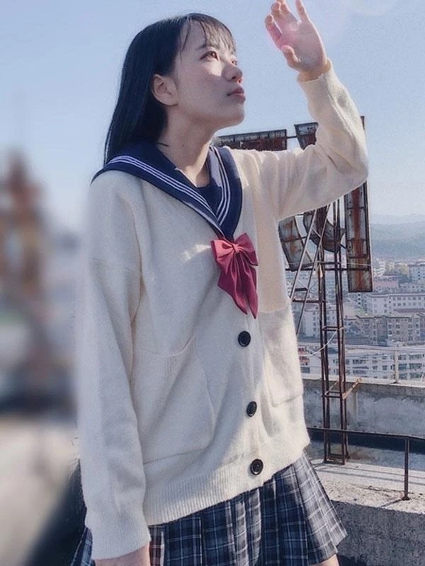 Ecru White Lolita Cardigan Polyester Long Sleeves Spring Lolita Sweater Outwears - Image 4