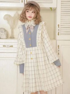 Lolita Coats Bows Ruffles Bow Polyester Light Sky Blue Fall Sweet Lolita Outwears