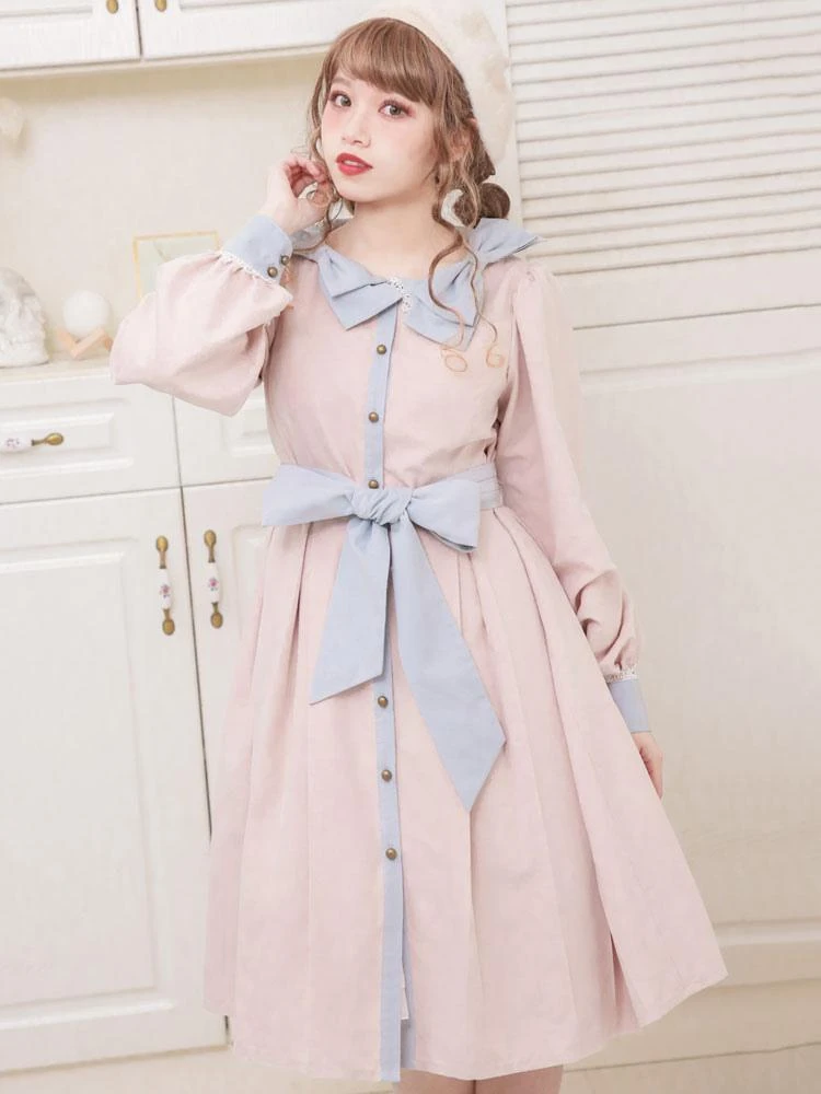 Lolita Coats Yellow Bows Long Sleeve Polyester Overcoat Fall Lolita Outwears - Image 6