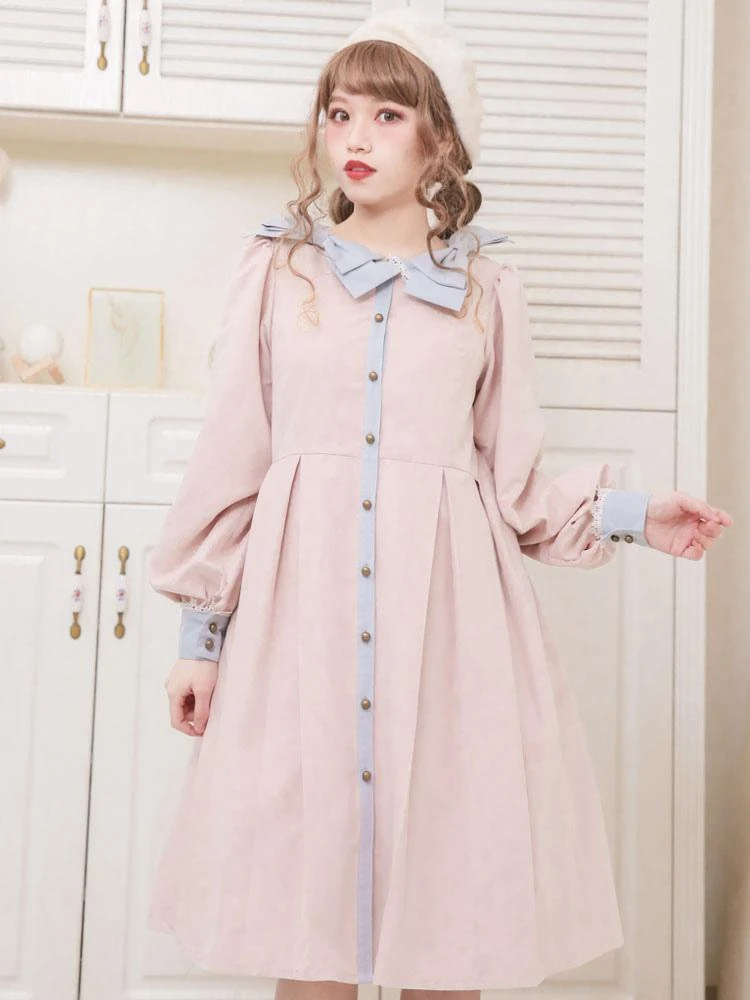 Lolita Coats Yellow Bows Long Sleeve Polyester Overcoat Fall Lolita Outwears - Image 8