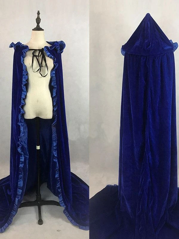 Women Christmas Burgundy Ponchos Cloak Polyester Christmas Holidays Costumes - Image 6