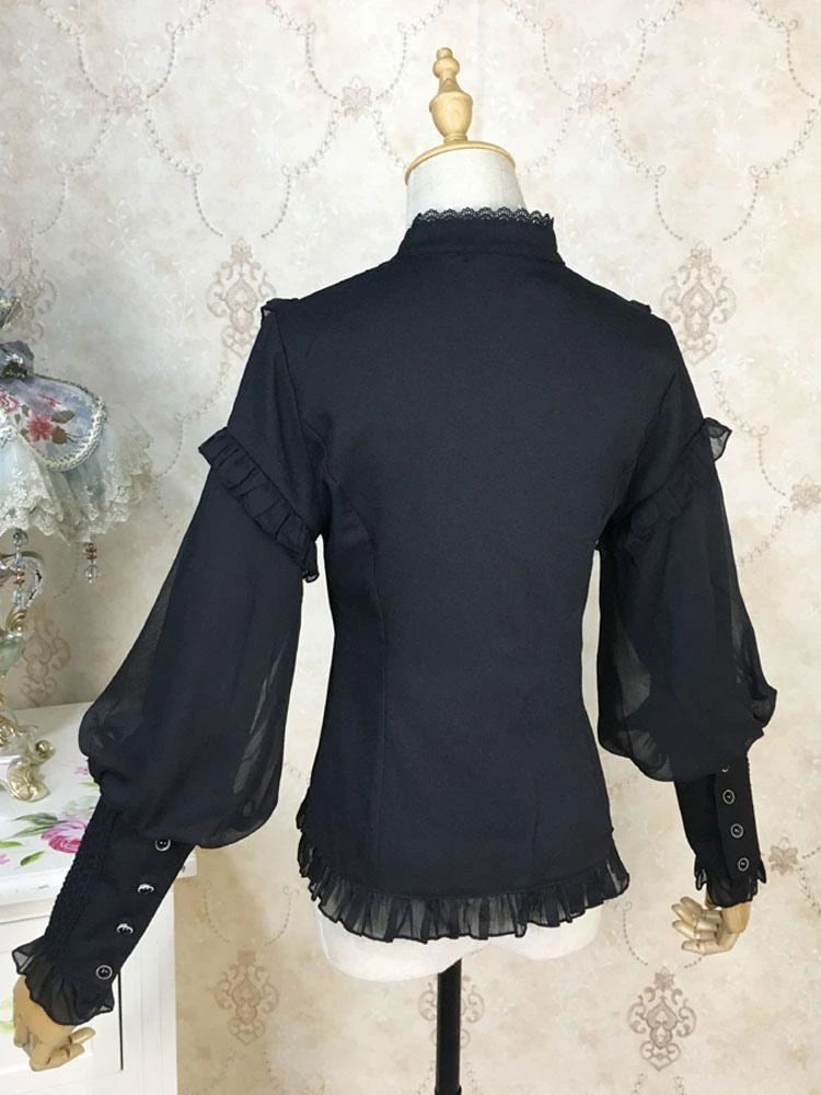Eric White Lolita Blouses Lace Ruffles Long Sleeves Lolita Top Lace Lolita Shirt - Image 6
