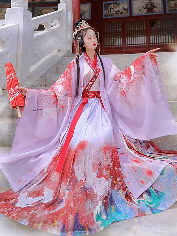 Chinese Style Lolita OP Dress 3-Piece Set Eric White Long Sleeves Polyester Lolita Dress Outfit - Image 7