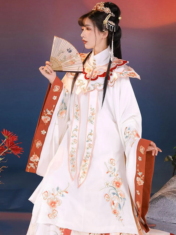 Chinese Style Lolita OP Dress 3-Piece Set Red Long Sleeves Floral Print Lolita Dress Outfit - Image 5