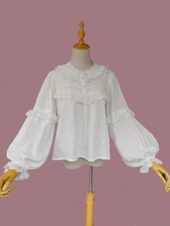 Classic Lolita Blouses Infanta White Long Sleeves Lolita Shirt