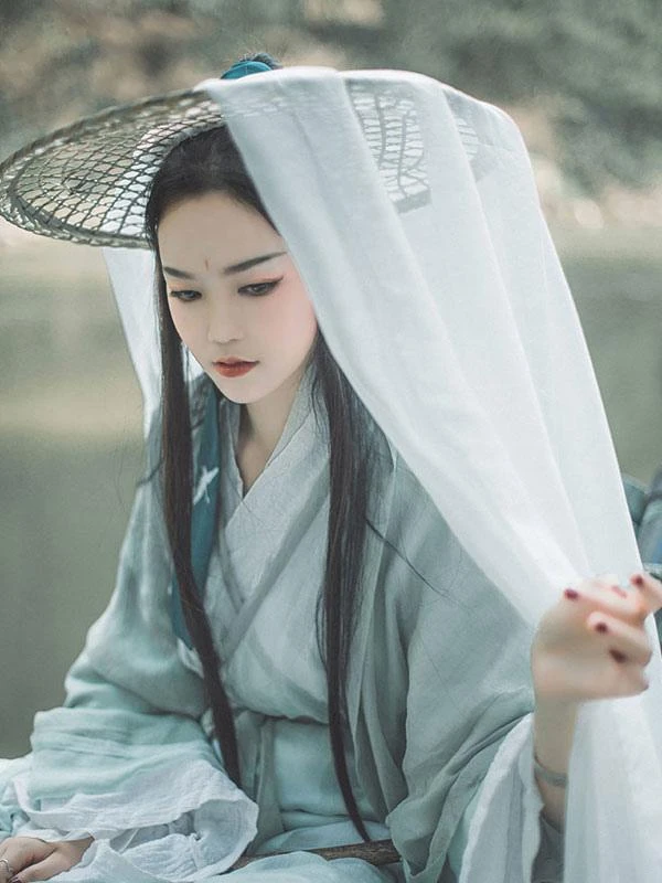 Chinese Style Lolita Dress 2-Piece Set Pale Green Long Sleeve Polyester Lolita Dress Outfit - Image 5