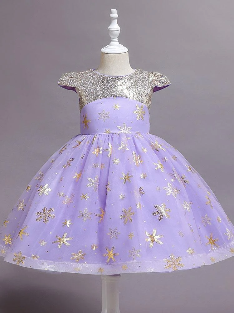 Red Flower Girl Dresses Jewel Neck Sleeveless Polyester Cotton Sequins Formal Kids Pageant Dresses - Image 4