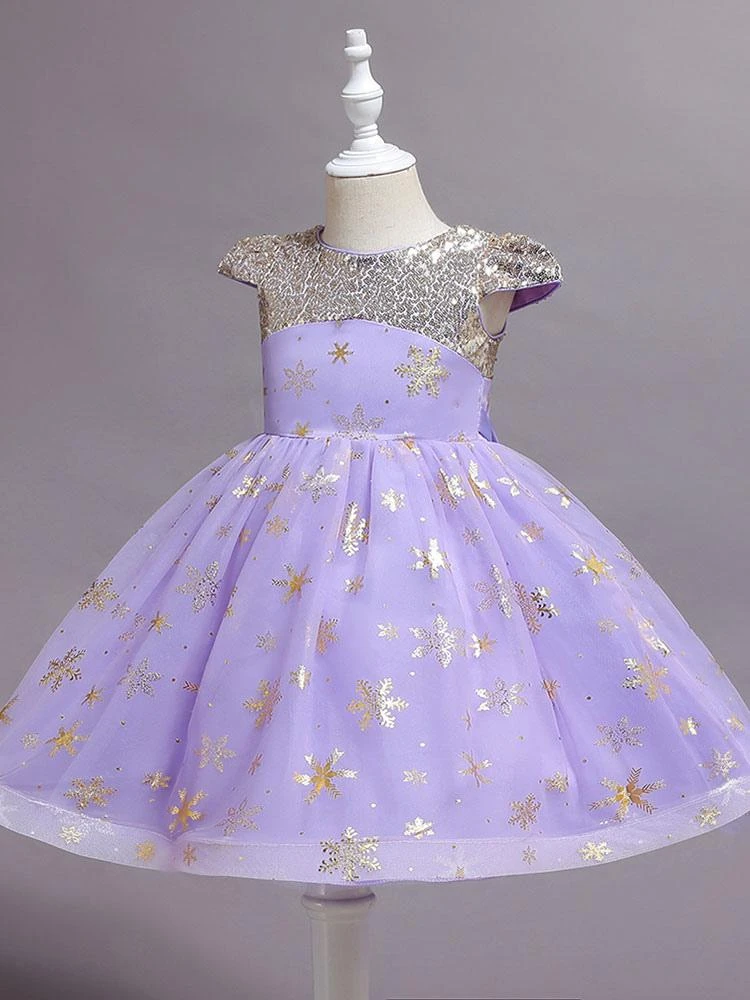 Red Flower Girl Dresses Jewel Neck Sleeveless Polyester Cotton Sequins Formal Kids Pageant Dresses - Image 5