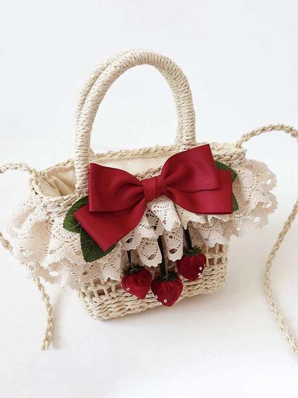 Lolita Handbag Polyester Lace Bows Accessory Lolita Accessories - Image 4