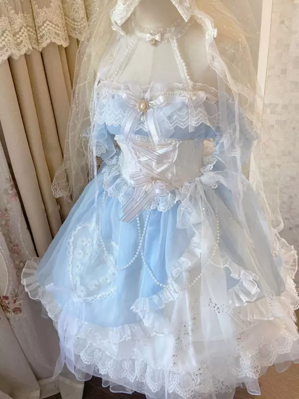 Sweet Lolita Tiered Flounce Sweet Hime Lolita Dress - Image 5