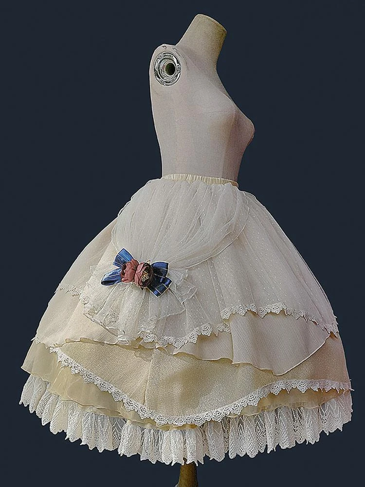 Classic Lolita Outfits Infanta Blue Bows Sleeveless Top Skirt Bowknot - Image 8