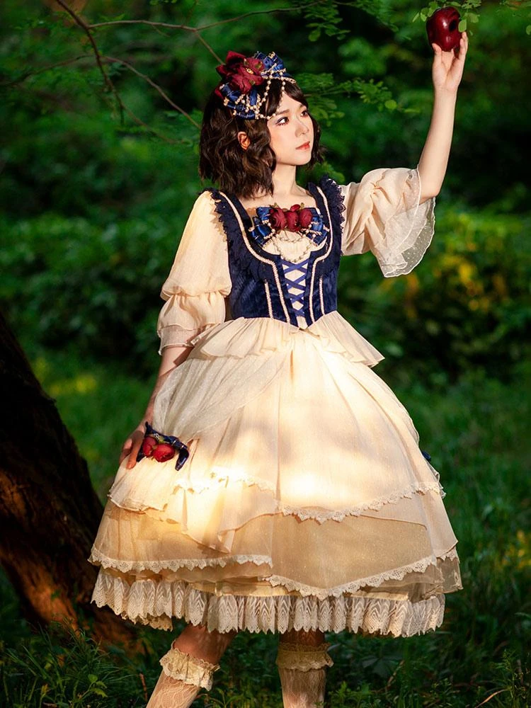 Classic Lolita Outfits Infanta Blue Bows Sleeveless Top Skirt Bowknot - Image 4