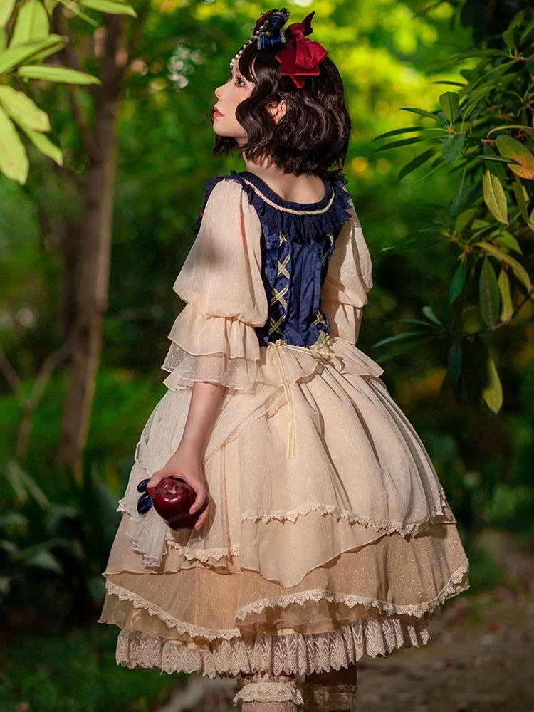 Classic Lolita Outfits Infanta Blue Bows Sleeveless Top Skirt Bowknot - Image 2