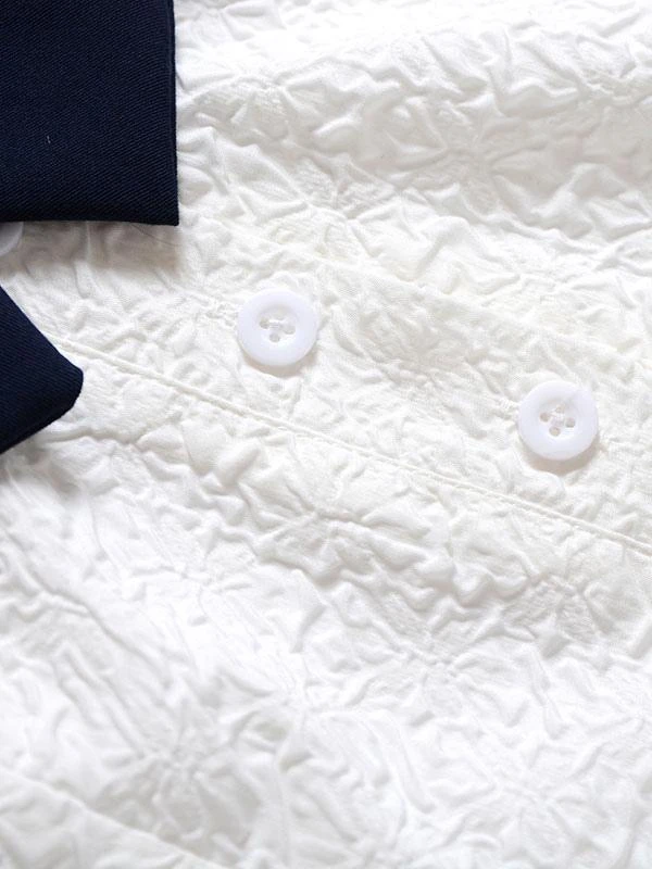 Sweet Sailor Lolita Dress Polyester Short Sleeves Bows Navy Style Dress - Image 8