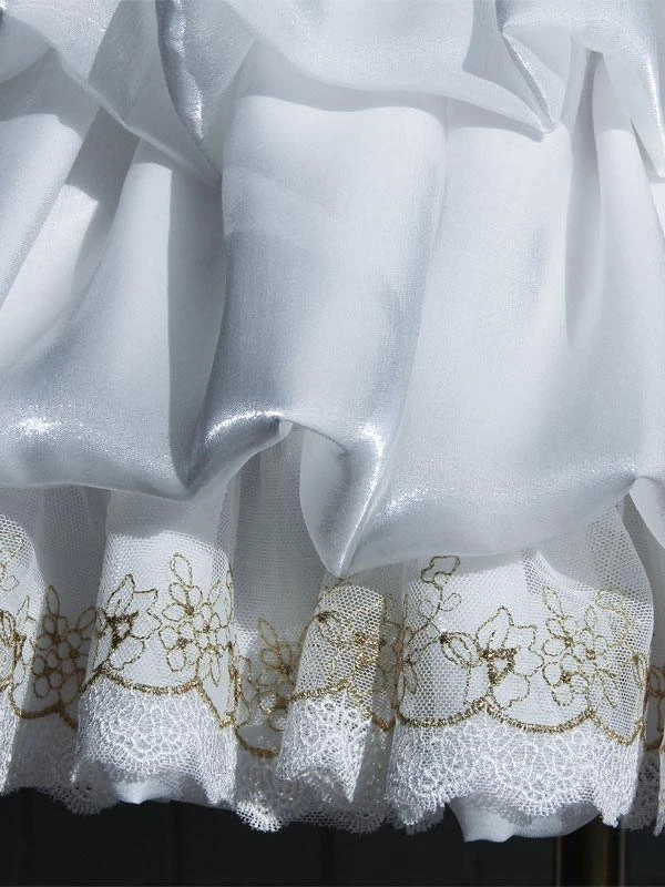 ROCOCO Style Lolita Petticoats Polyester Ruffles Gothic Lolita Petticoat Woman's White Lace Lolita Skirt - Image 5
