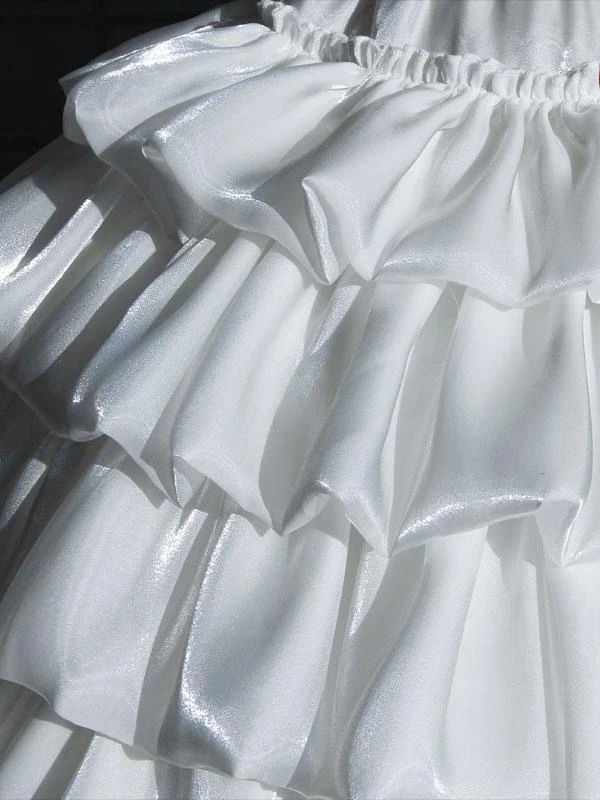 ROCOCO Style Lolita Petticoats Polyester Ruffles Gothic Lolita Petticoat Woman's White Lace Lolita Skirt - Image 4