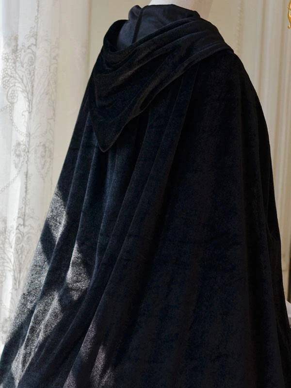 Gothic Lolita Poncho Black Polyester Spring Lolita Outwears - Image 5