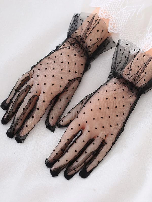 Sweet Lolita Accessories White Bows Polka Dot Accessory Polyester Fiber Miscellaneous - Image 5